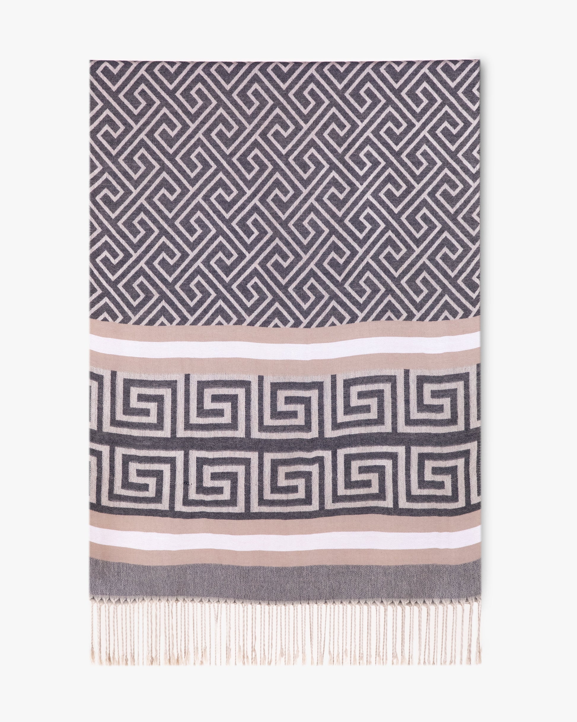 Greek Key w/ Solid Lines Pashmina