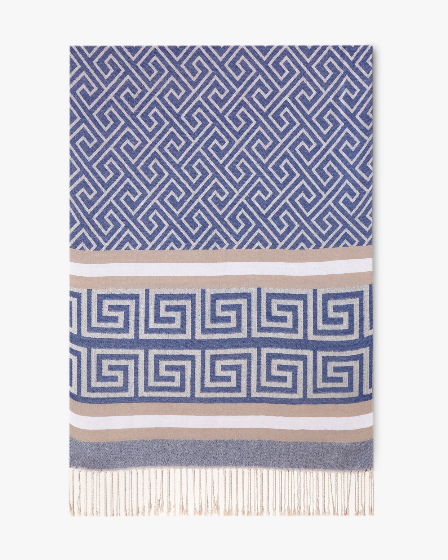 Greek Key w/ Solid Lines Pashmina
