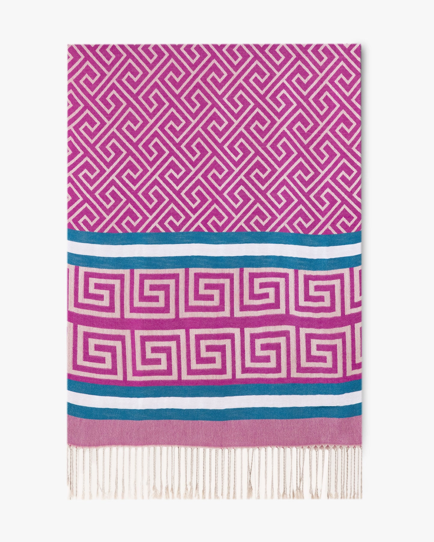 Greek Key w/ Solid Lines Pashmina