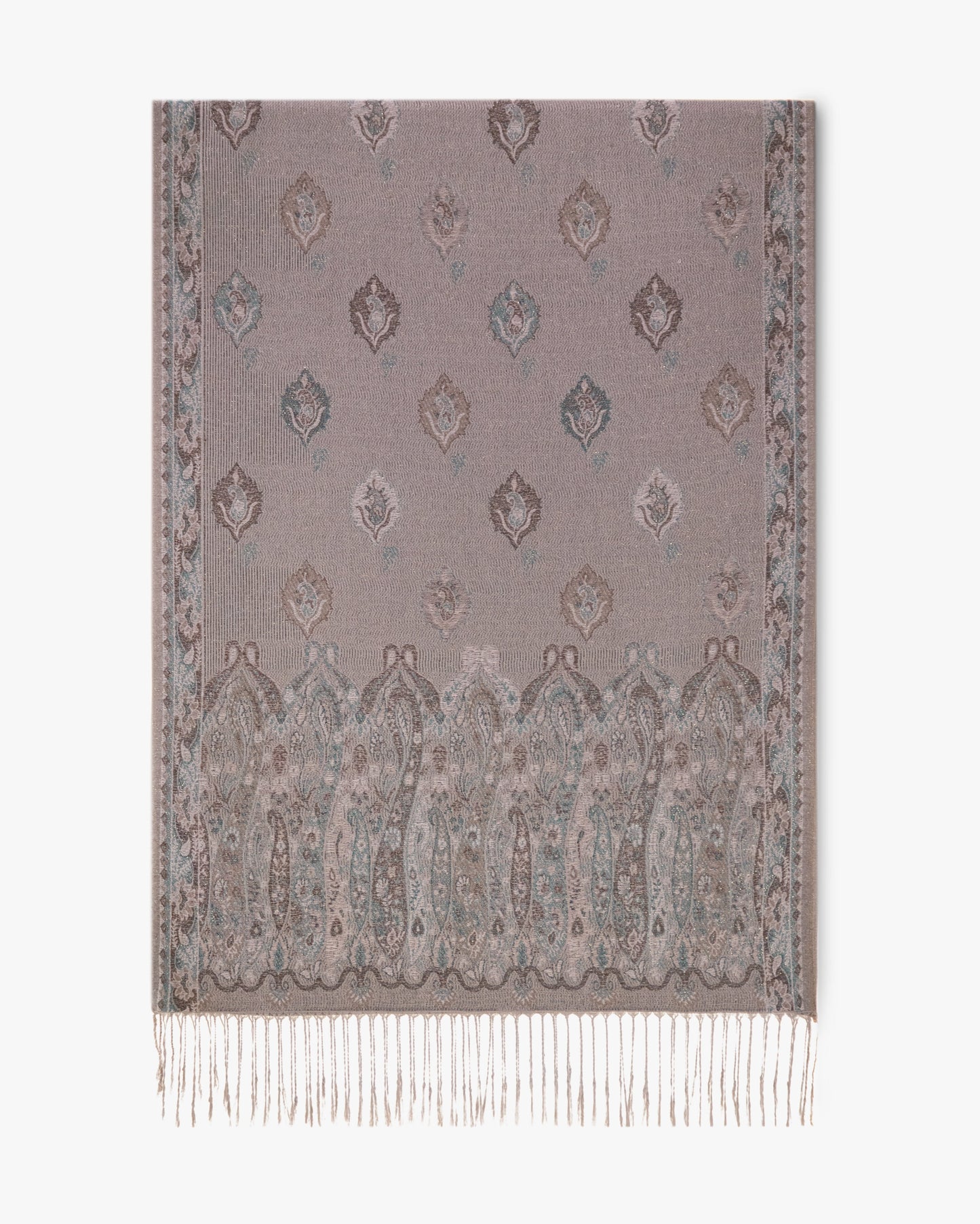 Antique Botanical Paisley Shimmering Pashmina