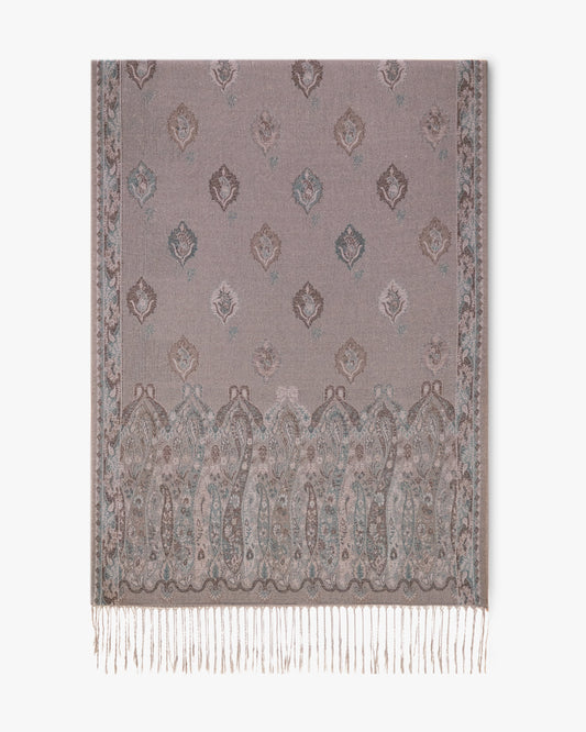 Antique Botanical Paisley Shimmering Pashmina