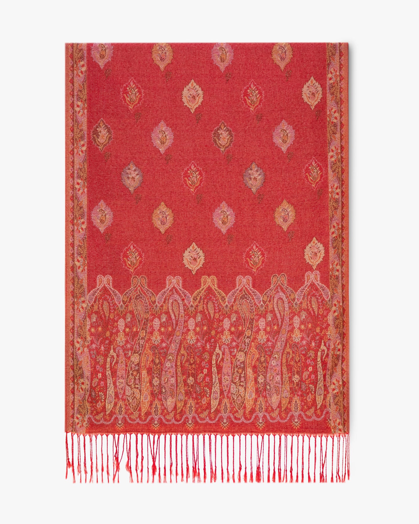 Antique Botanical Paisley Shimmering Pashmina