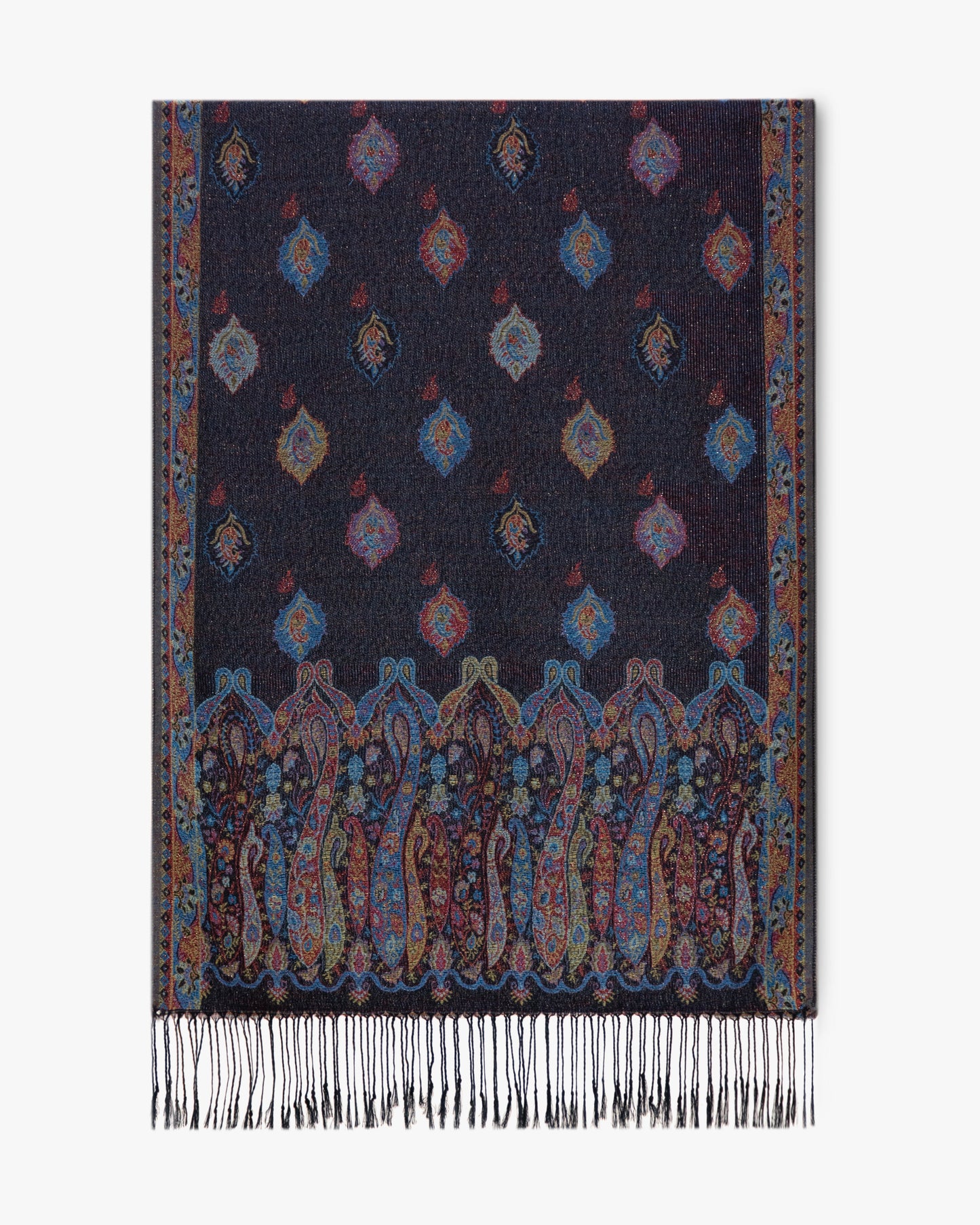 Antique Botanical Paisley Shimmering Pashmina