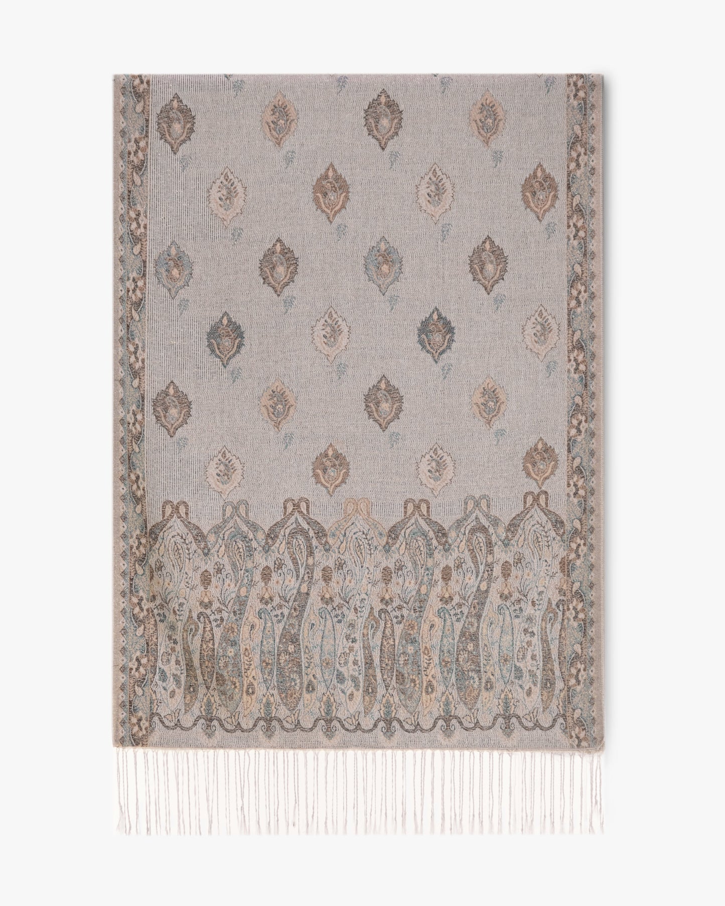 Antique Botanical Paisley Shimmering Pashmina